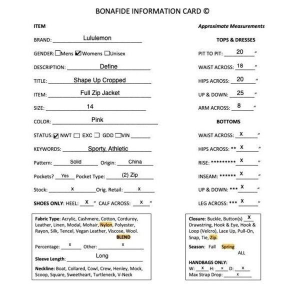 Lululemon Womens Define Shape Up Cropped Full Zip Jacket Size 14 Pink SP NWT - Picture 10 of 10